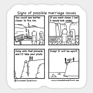 Signs of possible marriage issues Sticker